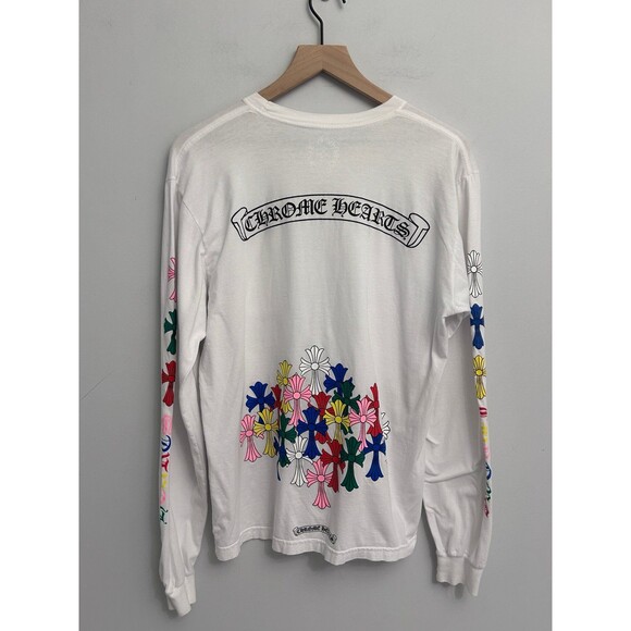 Chrome Hearts Other - Chrome Hearts Multi-Color Cross Cemetery long-sleeve T-shirt in white Large